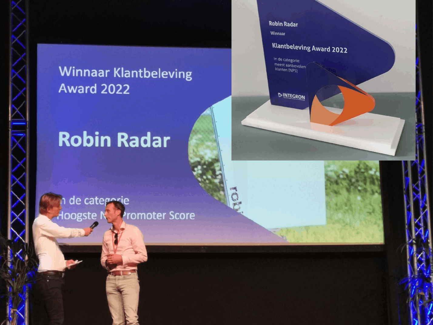 Robin Radar winning Klantbeleving award 2022